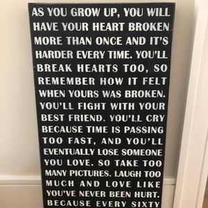 Primitives by Kathy Box Sign - As You Grow Up